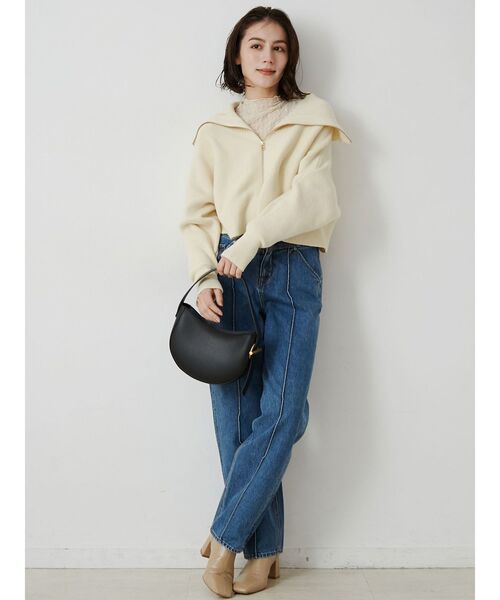 LAGUNAMOON（ラグナムーン）の「ストレッチチュールトップス（Tシャツ/カットソー・レディース・アイボリー/ブラック・FREE）」の21枚目の写真