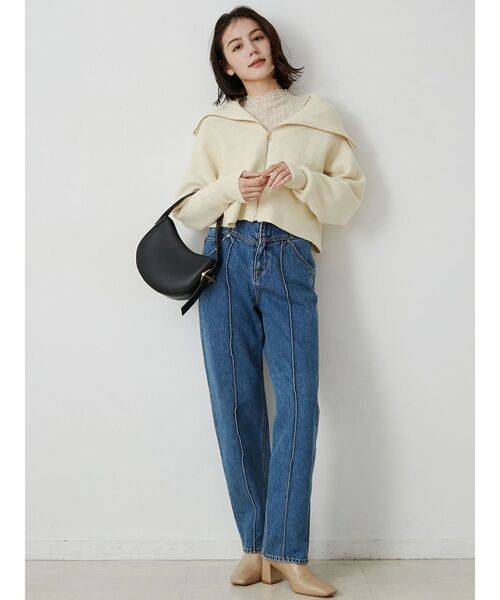 LAGUNAMOON（ラグナムーン）の「ストレッチチュールトップス（Tシャツ/カットソー・レディース・アイボリー/ブラック・FREE）」の22枚目の写真