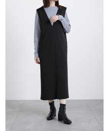 Samansa Mos2 blue | Vネックジャンスカ(ワンピース)