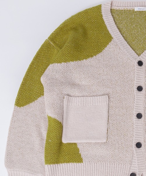 ONCILY（オンシェリー）の「MIX PATTERN LOOSE CARDIGAN / ミックスルーズカーディガン（カーディガン/ボレロ・メンズ・ネイビー/グリーン/ブルー/グレー・MEDIUM/LARGE）」の16枚目の写真