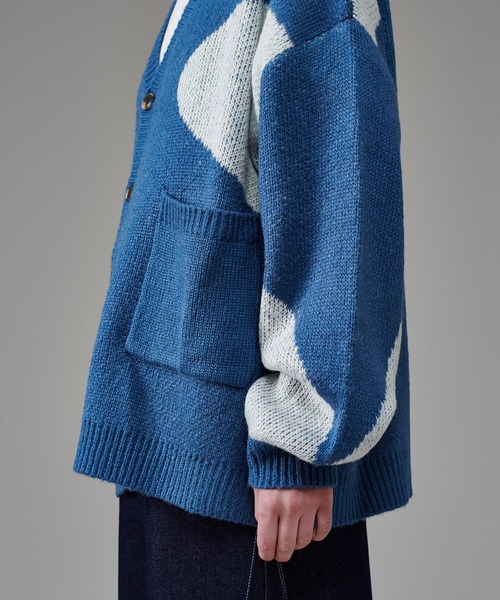 MIX PATTERN LOOSE CARDIGAN / ミックスルーズカーディガン