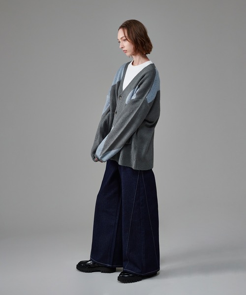 ONCILY（オンシェリー）の「MIX PATTERN LOOSE CARDIGAN / ミックス