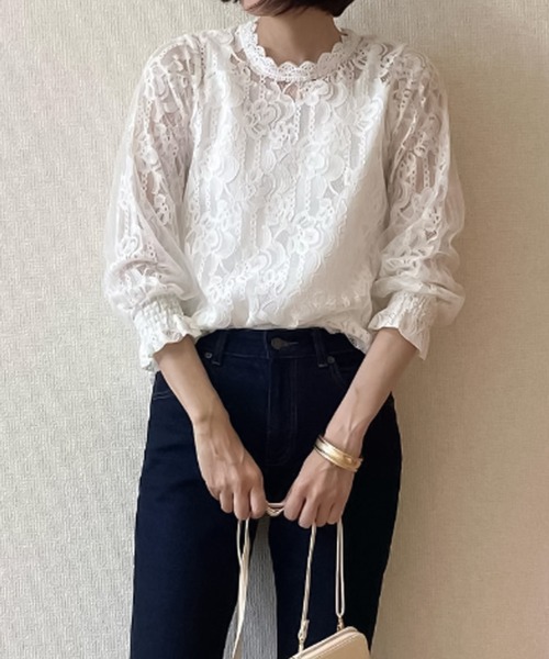 Girly Doll(ガーリードール)の「レースブラウス(シャツ/ブラウス・レディース・ホワイト/ベージュ/ブラック・L/M)」の20枚目の写真