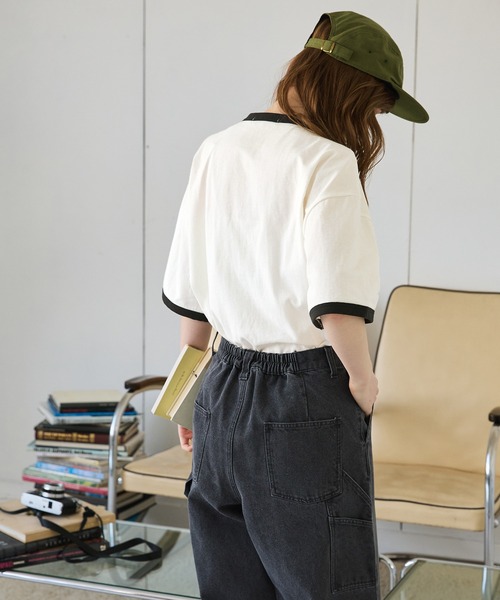 U.S. POLO ASSN.(ユーエスポロアッスン)の「U.S. POLO ASSN. /ユーエスポロアッスン 別注 ワンポイント半袖リンガーTシャツ(Tシャツ/カットソー・レディース・ブラック/ブラウン/ボルドー/グリーン/ネイビー/ネイビー系1/オレンジ/イエロー/ネイビー系2・FREE)」の13枚目の写真