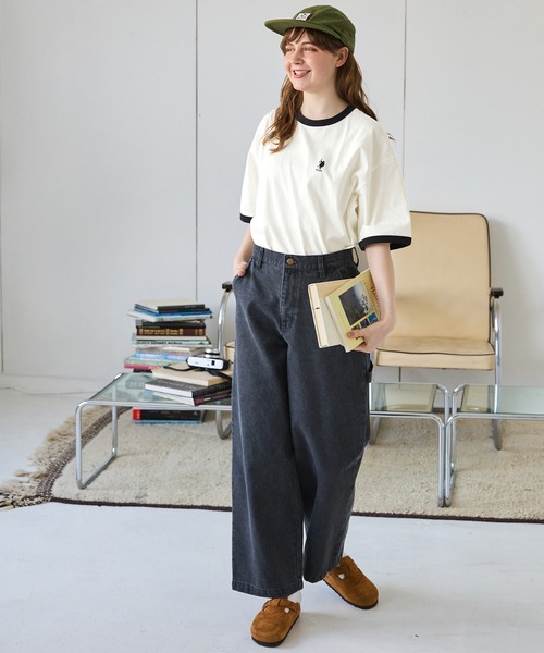 U.S. POLO ASSN.(ユーエスポロアッスン)の「U.S. POLO ASSN. /ユーエスポロアッスン 別注 ワンポイント半袖リンガーTシャツ(Tシャツ/カットソー・レディース・ブラック/ブラウン/ボルドー/グリーン/ネイビー/ネイビー系1/オレンジ/イエロー/ネイビー系2・FREE)」の17枚目の写真