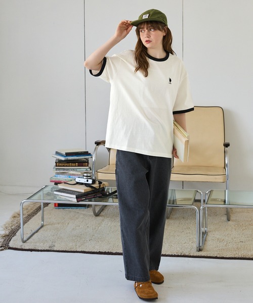 WU WEAR 半袖シャツ ポリシャツ 25SS】WOMEN シーサイドプリント 半袖シャツ ネイビー 071652006