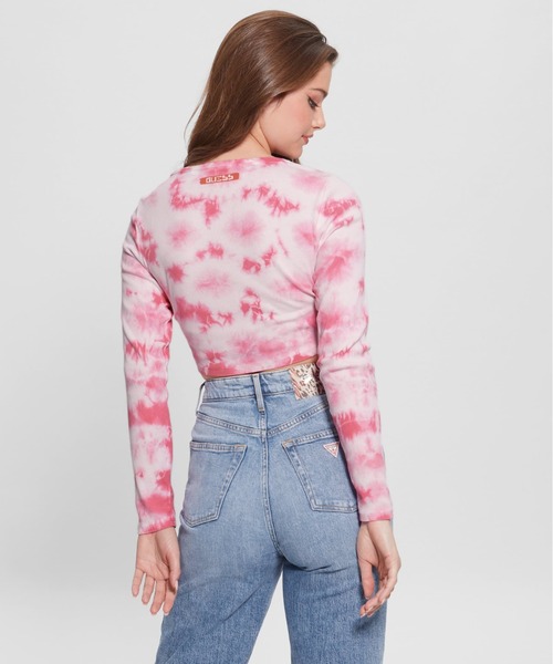 Guess（ゲス）の「GUESS X BRANDALISED(R) WITH GRAFFITI BY BANKSY L/S Bunny Rib Top（その他トップス・レディース・エメラルド/ピンク・X-SMALL/MEDIUM/SMALL）」の16枚目の写真