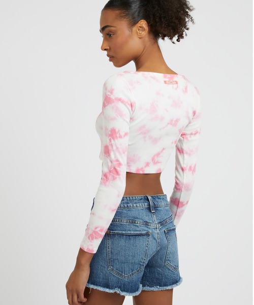 Guess（ゲス）の「GUESS X BRANDALISED(R) WITH GRAFFITI BY BANKSY L/S Bunny Rib Top（その他トップス・レディース・エメラルド/ピンク・X-SMALL/MEDIUM/SMALL）」の13枚目の写真