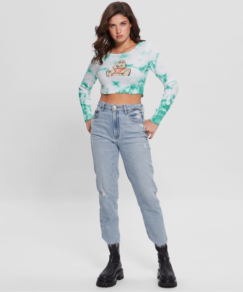 Guess（ゲス）の「GUESS X BRANDALISED(R) WITH GRAFFITI BY BANKSY L/S Bunny Rib Top（その他トップス・レディース・エメラルド/ピンク・X-SMALL/MEDIUM/SMALL）」の10枚目の写真