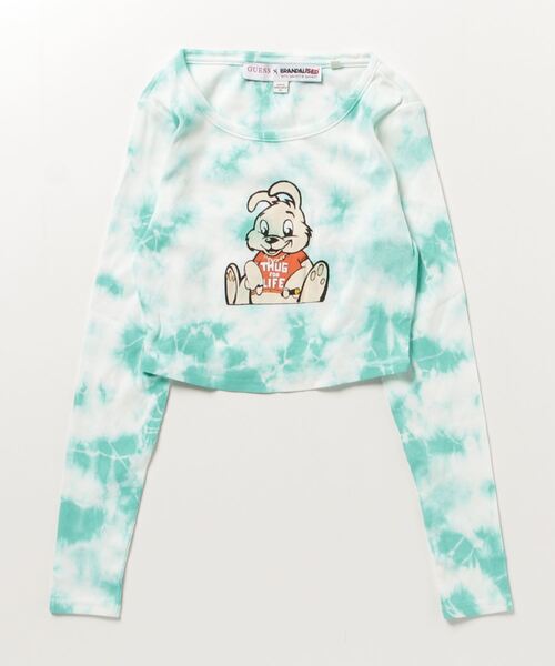 Guess（ゲス）の「GUESS X BRANDALISED(R) WITH GRAFFITI BY BANKSY L/S Bunny Rib Top（その他トップス・レディース・エメラルド/ピンク・X-SMALL/MEDIUM/SMALL）」の20枚目の写真