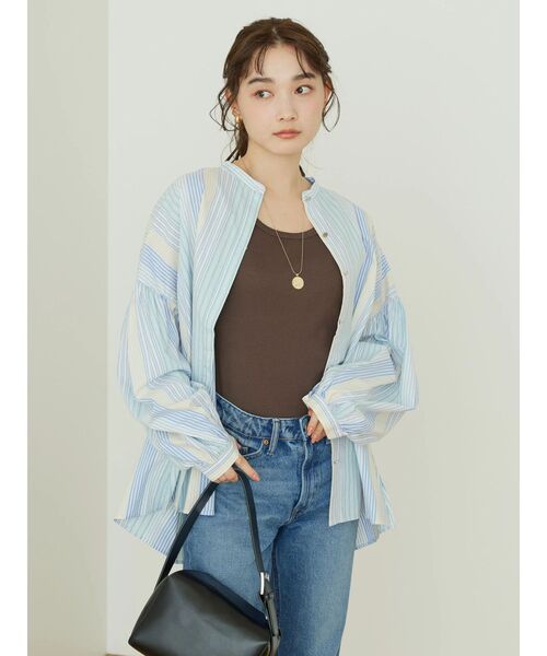 AMERICAN HOLIC(アメリカンホリック)の「Daily!テレコタンクトップ1(インナーウェア/肌着・レディース・アイボリー/ブラック/ブラウン・M/L)」の11枚目の写真