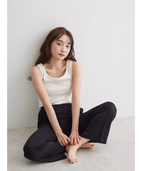 AMERICAN HOLIC(アメリカンホリック)の「Daily!テレコタンクトップ1(インナーウェア/肌着・レディース・アイボリー/ブラック/ブラウン・M/L)」の12枚目の写真