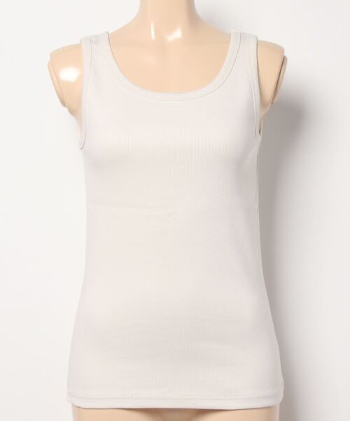AMERICAN HOLIC(アメリカンホリック)の「Daily!テレコタンクトップ1(インナーウェア/肌着・レディース・アイボリー/ブラック/ブラウン・M/L)」の6枚目の写真