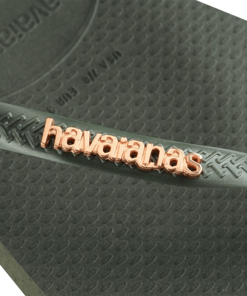 havaianas（ハワイアナス）の「havaianas (ハワイアナス) / Slim Square Logo Metallic サンダル ラバービーチサンダル（サンダル・レディース・ピンク系/ブラック/ゴールド系/カーキ/オリーブ/レッド系/ゴールド系1/ブラック系/パープル系その他・22/23/24.5/25.5）」の19枚目の写真