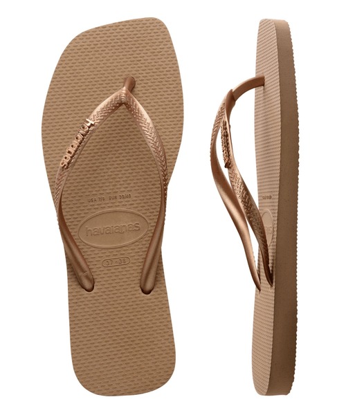 セール】havaianas (ハワイアナス) / Slim Square Logo Metallic