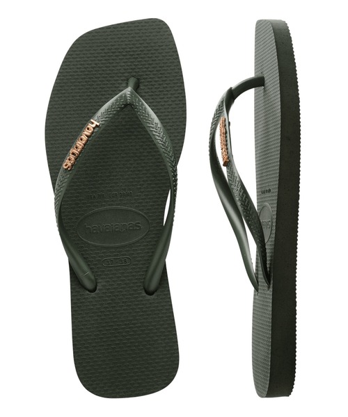 havaianas（ハワイアナス）の「havaianas (ハワイアナス) / Slim Square Logo Metallic サンダル ラバービーチサンダル（サンダル・レディース・ピンク系/ブラック/ゴールド系/カーキ/オリーブ/レッド系/ゴールド系1/ブラック系/パープル系その他・22/23/24.5/25.5）」の18枚目の写真