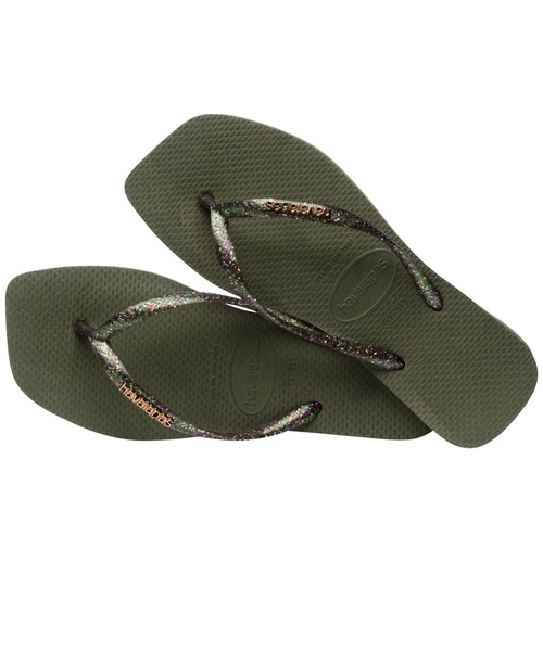havaianas（ハワイアナス）の「havaianas (ハワイアナス) / Slim Square Logo Metallic サンダル ラバービーチサンダル（サンダル・レディース・ピンク系/ブラック/ゴールド系/カーキ/オリーブ/レッド系/ゴールド系1/ブラック系/パープル系その他・22/23/24.5/25.5）」の22枚目の写真