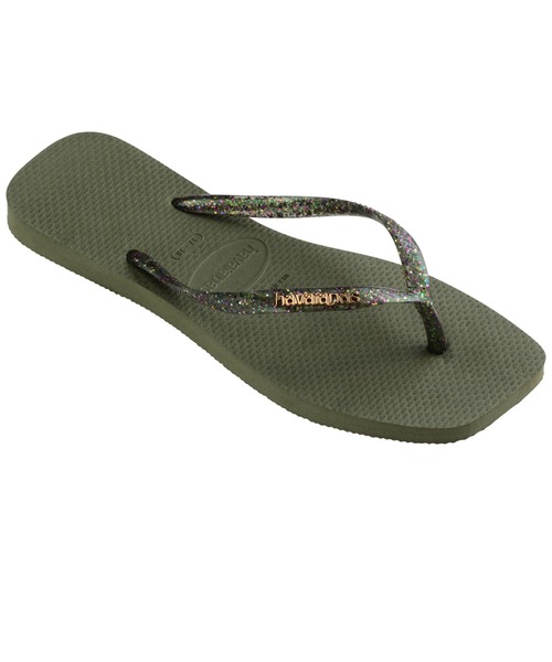 havaianas（ハワイアナス）の「havaianas (ハワイアナス) / Slim Square Logo Metallic サンダル ラバービーチサンダル（サンダル・レディース・ピンク系/ブラック/ゴールド系/カーキ/オリーブ/レッド系/ゴールド系1/ブラック系/パープル系その他・22/23/24.5/25.5）」の20枚目の写真
