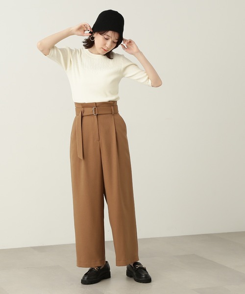 N.(N. Natural Beauty Basic)(エヌエヌナチュラルビューティーベーシック)の「◆レーヨンコットン混ビスチェ風ニット(ニット/セーター・レディース・オフホワイト/ブラック/ベージュ/グリーン/ピンク・MEDIUM)」の20枚目の写真