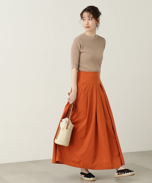 N.(N. Natural Beauty Basic)(エヌエヌナチュラルビューティーベーシック)の「◆レーヨンコットン混ビスチェ風ニット(ニット/セーター・レディース・オフホワイト/ブラック/ベージュ/グリーン/ピンク・MEDIUM)」の11枚目の写真