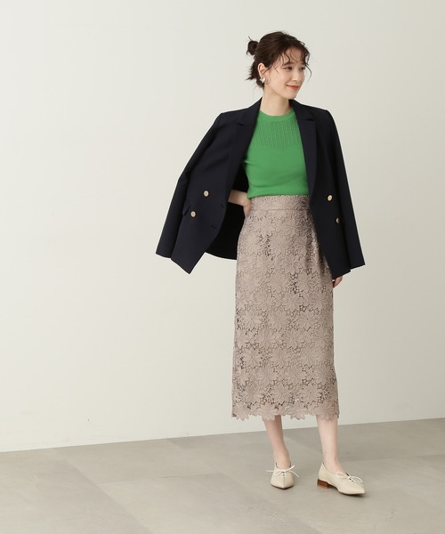 N.(N. Natural Beauty Basic)(エヌエヌナチュラルビューティーベーシック)の「◆レーヨンコットン混ビスチェ風ニット(ニット/セーター・レディース・オフホワイト/ブラック/ベージュ/グリーン/ピンク・MEDIUM)」の9枚目の写真