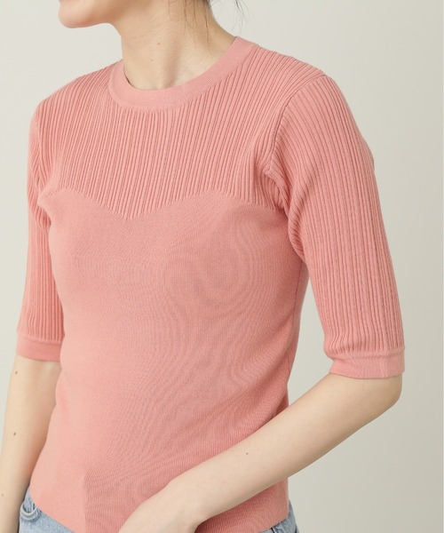 N.(N. Natural Beauty Basic)(エヌエヌナチュラルビューティーベーシック)の「◆レーヨンコットン混ビスチェ風ニット(ニット/セーター・レディース・オフホワイト/ブラック/ベージュ/グリーン/ピンク・MEDIUM)」の22枚目の写真