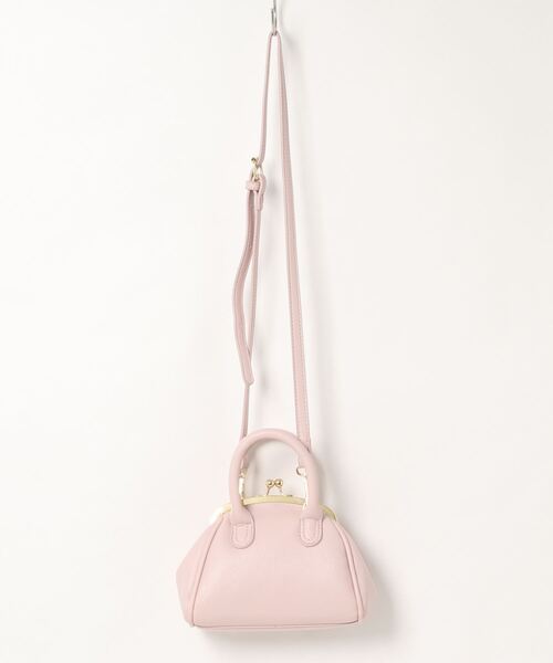 Q(キュー)の「がま口ミニバッグ(ショルダーバッグ・レディース・黄緑系/ピンクベージュ/ブラック/マスタード/アイボリー・ONE SIZE)」の8枚目の写真