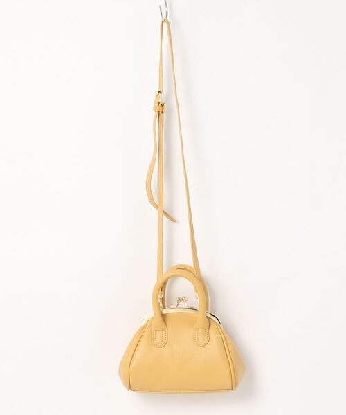 Q(キュー)の「がま口ミニバッグ(ショルダーバッグ・レディース・黄緑系/ピンクベージュ/ブラック/マスタード/アイボリー・ONE SIZE)」の19枚目の写真