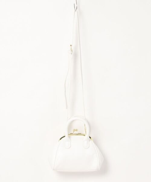 Q(キュー)の「がま口ミニバッグ(ショルダーバッグ・レディース・黄緑系/ピンクベージュ/ブラック/マスタード/アイボリー・ONE SIZE)」の20枚目の写真