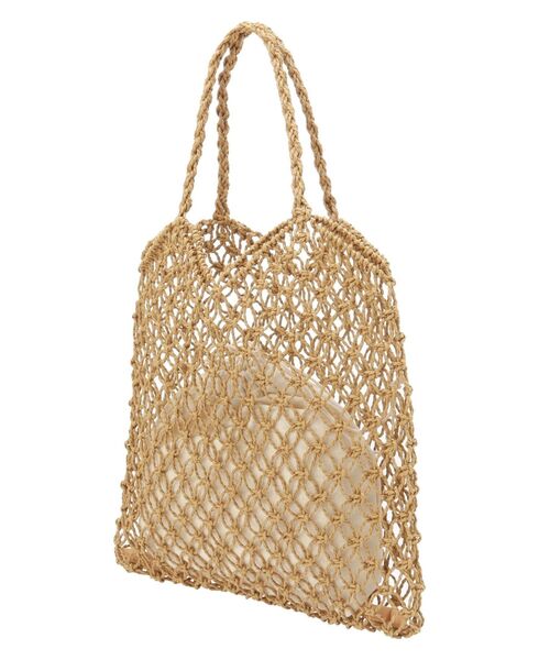 Ungrid(アングリッド)の「ペーパー編みハンドバッグ(ハンドバッグ・レディース・キャメル/オレンジ・FREE)」の5枚目の写真