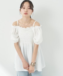 earth music&ecology（アースミュージックアンドエコロジー）の「2wayショルダーシャーリングチュニック（チュニック・レディース）」