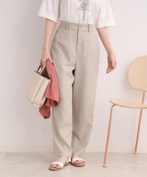 Cutie Blonde | 【落ち感きれいなワイドなシルエット】麻調ツイル ストレートパンツ(その他パンツ)
