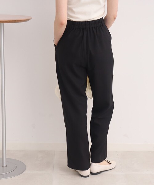 Cutie Blonde（キューティーブロンド）の「◆【落ち感きれいなワイドなシルエット】麻調ツイル ストレートパンツ（その他パンツ・レディース・ブラック/ライトベージュ・01/02/03）」の8枚目の写真