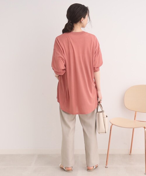 Cutie Blonde（キューティーブロンド）の「◆【落ち感きれいなワイドなシルエット】麻調ツイル ストレートパンツ（その他パンツ・レディース・ブラック/ライトベージュ・01/02/03）」の10枚目の写真