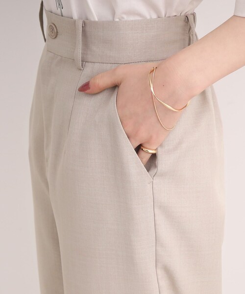 Cutie Blonde（キューティーブロンド）の「◆【落ち感きれいなワイドなシルエット】麻調ツイル ストレートパンツ（その他パンツ・レディース・ブラック/ライトベージュ・01/02/03）」の18枚目の写真