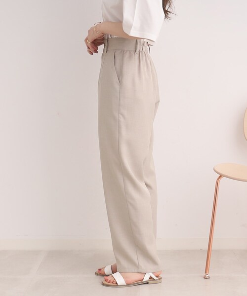 Cutie Blonde（キューティーブロンド）の「◆【落ち感きれいなワイドなシルエット】麻調ツイル ストレートパンツ（その他パンツ・レディース・ブラック/ライトベージュ・01/02/03）」の21枚目の写真