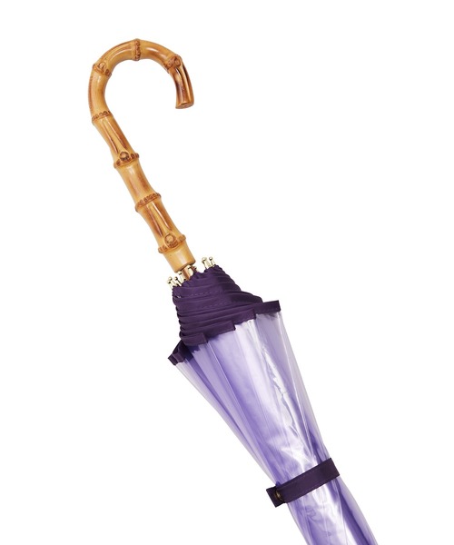 Waterfront（ウォーターフロント）の「ビニール傘　10本骨　クリアライトパイピングカラー（長傘・レディース・パープル/ブルー/ブラウン系その他・FREE）」の6枚目の写真