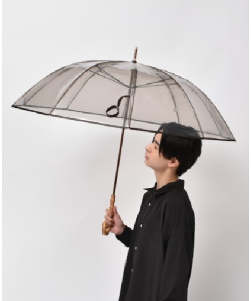 Waterfront（ウォーターフロント）の「ビニール傘　10本骨　クリアライトパイピングカラー（長傘・レディース・パープル/ブルー/ブラウン系その他・FREE）」の14枚目の写真