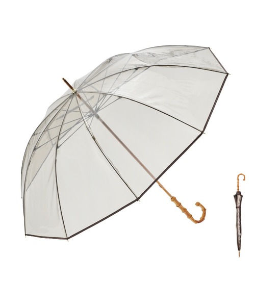 Waterfront（ウォーターフロント）の「ビニール傘　10本骨　クリアライトパイピングカラー（長傘・レディース・パープル/ブルー/ブラウン系その他・FREE）」の17枚目の写真