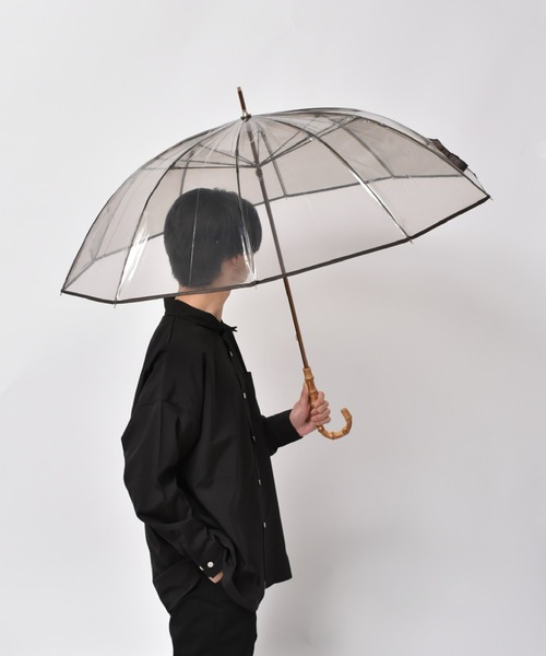 Waterfront(ウォーターフロント)の「10Kクリアライトパイピングカラー 60cm 長傘 ビニール傘(長傘・レディース・パープル/ブルー/ブラウン系その他・FREE)」の9枚目の写真