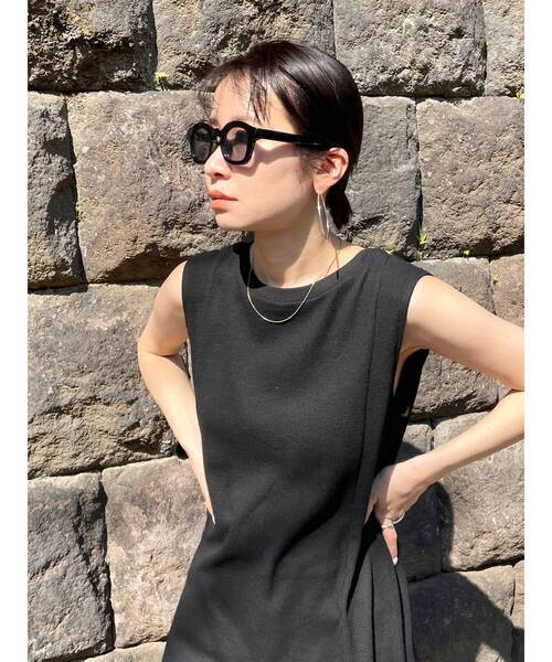 Ungrid(アングリッド)の「【WEB限定】ワッフルカットフレアワンピース(ワンピース・レディース・ブラック/ブルー/オフホワイト/ピンク・FREE)」の14枚目の写真