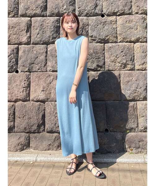 Ungrid(アングリッド)の「【WEB限定】ワッフルカットフレアワンピース(ワンピース・レディース・ブラック/ブルー/オフホワイト/ピンク・FREE)」の19枚目の写真