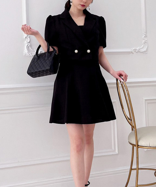 MIIA（ミーア）の「ショートツイードジャケット（テーラードジャケット・レディース・ベージュ/ブラック/オフホワイト・FREE）」の15枚目の写真