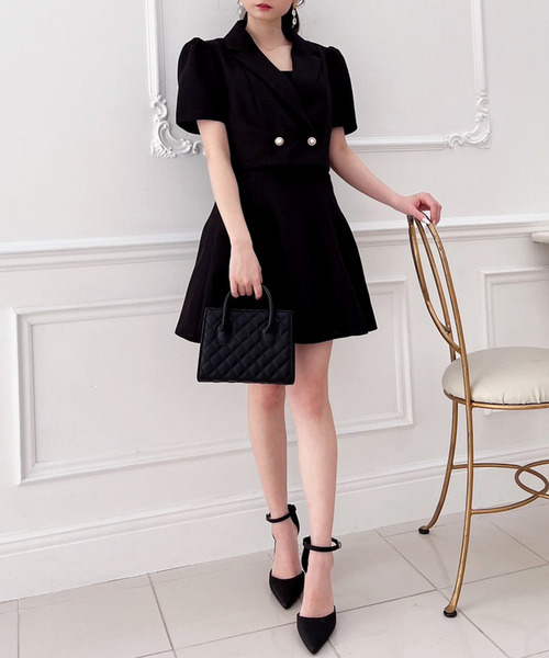 MIIA（ミーア）の「ショートツイードジャケット（テーラードジャケット・レディース・ベージュ/ブラック/オフホワイト・FREE）」の17枚目の写真