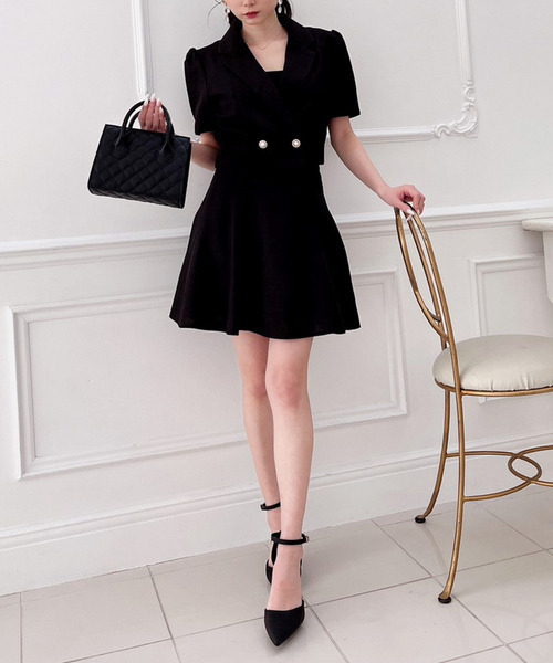 MIIA（ミーア）の「ショートツイードジャケット（テーラードジャケット・レディース・ベージュ/ブラック/オフホワイト・FREE）」の18枚目の写真