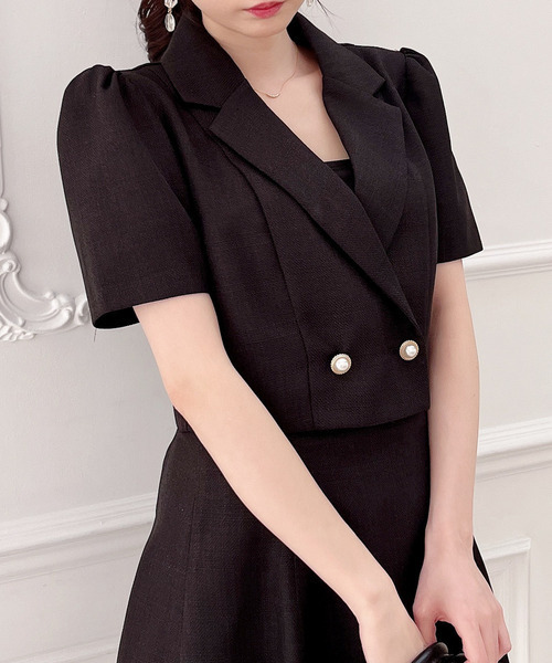 MIIA（ミーア）の「ショートツイードジャケット（テーラードジャケット・レディース・ベージュ/ブラック/オフホワイト・FREE）」の22枚目の写真