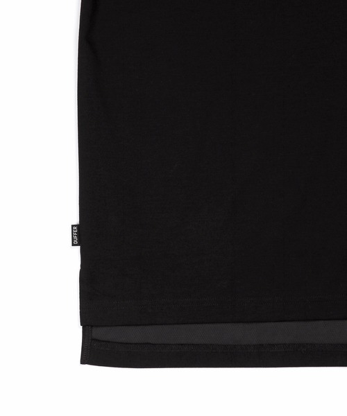 新品☞セントアンドリュース　 モックネック【L】華やかな　半袖　黒 The DUFFER of ST.GEORGE（ザダファーオブセントジョージ）の