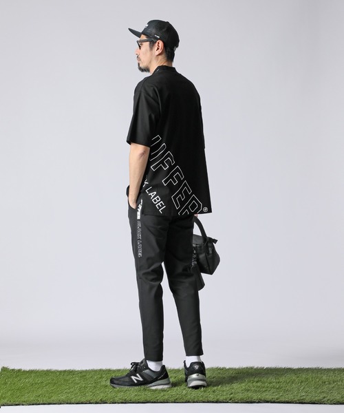 新品☞セントアンドリュース　 モックネック【L】華やかな　半袖　黒 The DUFFER of ST.GEORGE（ザダファーオブセントジョージ）の