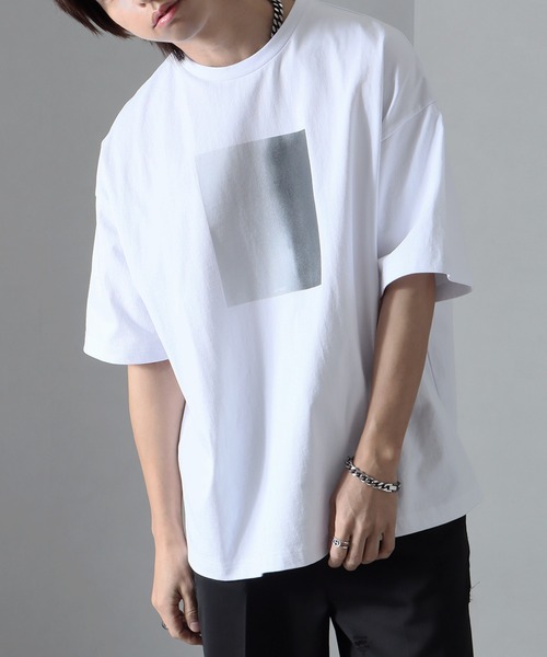 welise（ウェライズ）の「【welise/ウェライズ】HQクリアコットンファブリック  モードプリント オーバーサイズ半袖Tシャツ（Tシャツ/カットソー・メンズ・ブラック/ホワイト/ホワイト系その他2/ブラック系その他2/ホワイト系その他/ブラック系その他/ブラック系その他3/ホワイト系その他3/ブラック系その他4/ブラック系その他5/ホワイト系その他4/ホワイト系その他5・L/M/S）」の15枚目の写真