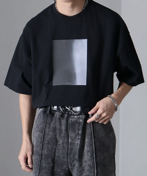 welise（ウェライズ）の「【welise/ウェライズ】HQクリアコットンファブリック  モードプリント オーバーサイズ半袖Tシャツ（Tシャツ/カットソー・メンズ・ブラック/ホワイト/ホワイト系その他2/ブラック系その他2/ホワイト系その他/ブラック系その他/ブラック系その他3/ホワイト系その他3/ブラック系その他4/ブラック系その他5/ホワイト系その他4/ホワイト系その他5・L/M/S）」の20枚目の写真